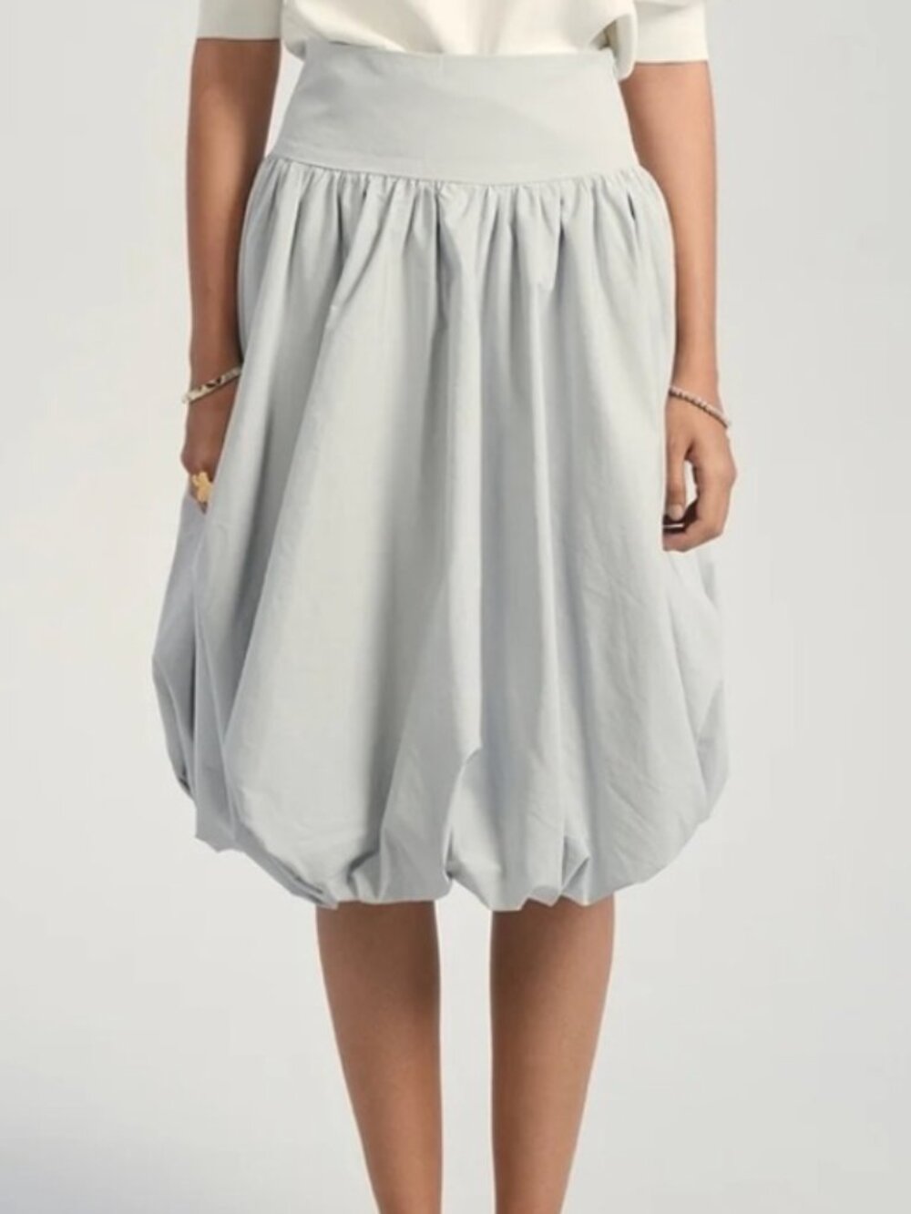 Aleeza Paris Bubble Balloon Skirt Light Blue Flowy Romantic Balletcore Size S